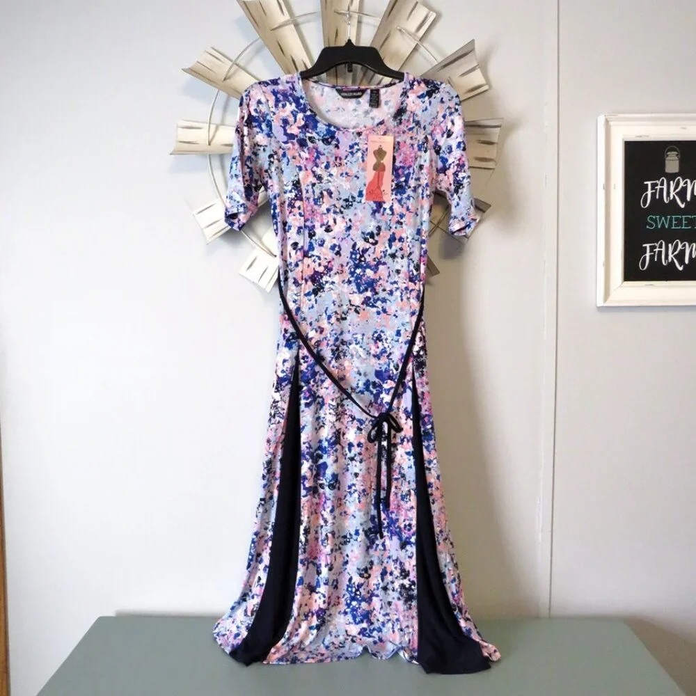 NWT Nina Leonard Miracle Matte Jersey Midi Dress Size XS‎ Wrinkle Resistant